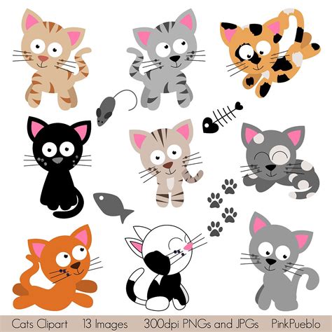 Cats Clipart Clip Art Kitten Clipart Clip Art Commercial And