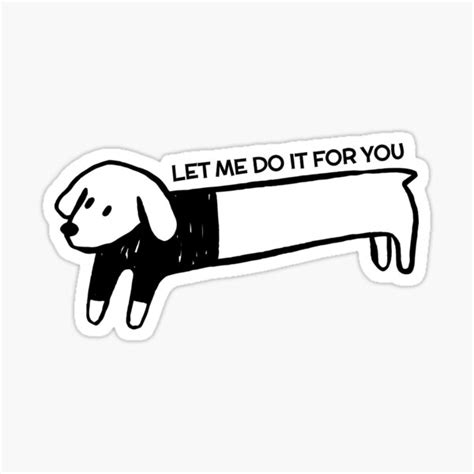 Borzoi Let Me Do It For You In Black Sticker For Sale By Zivilej