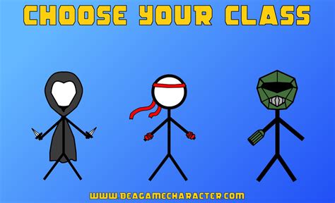 Choose Your Class - Be a Game Character