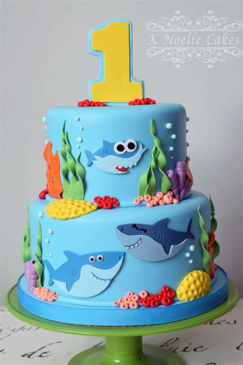 Baby Shark Cake By K Noelle Cakes Boy Birthday Cake Boys 1st