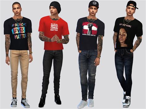Blm Graphic Tees By Mclaynesims At Tsr Sims 4 Updates