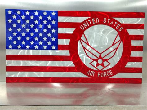 United States Air Force Flag 36 In Length Made From 16 Gauge Aluminum