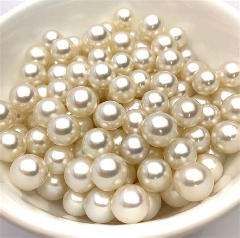 White South Sea Loose Pearls AAA Semi Round 100 Natural Color