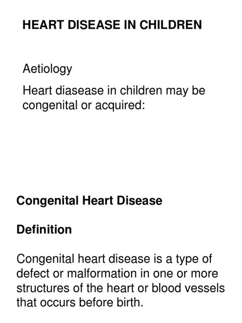 Congenital Heart Disease Pdf Congenital Heart Defect Congenital Disorder
