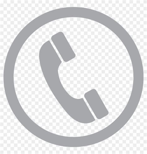 Telephone Icon Grey Blue Transparent Phone Icon Hd Png Download
