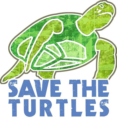 Save The Sea Turtles Stickers By Evisionarts Redbubble
