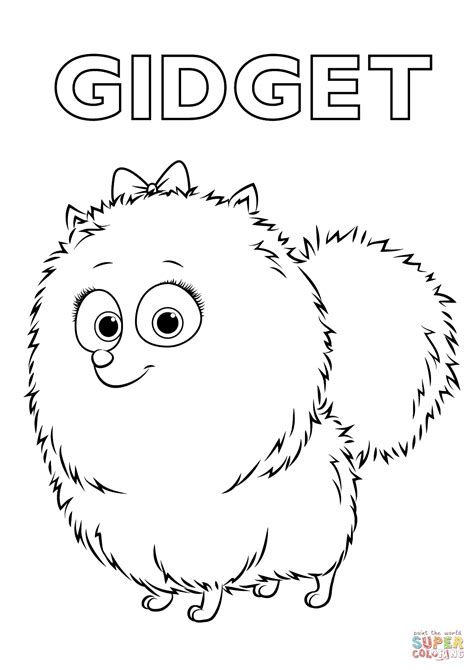 Gidget From The Secret Life Of Pets Coloring Page Free Printable