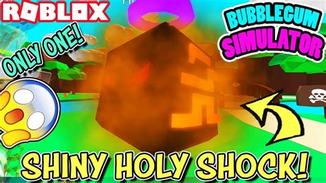 Making The First Ever Shiny Holy Shock In Bubblegum Simulator Roblox