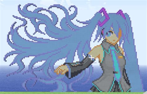 Images Of Minecraft Anime Girl Pixel Art Template