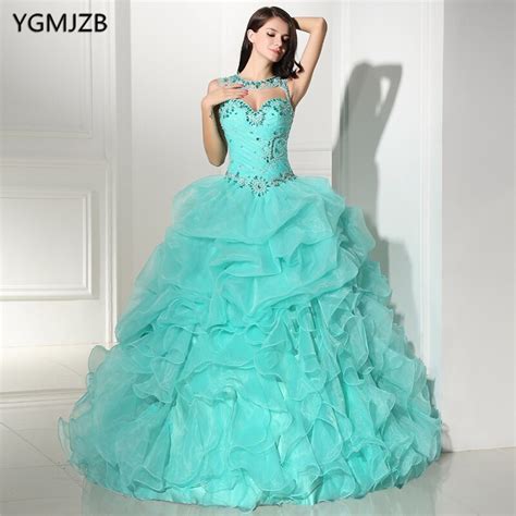 Mint Green Quinceanera Dresses With Jacket Sweetheart Beaded Ruffles