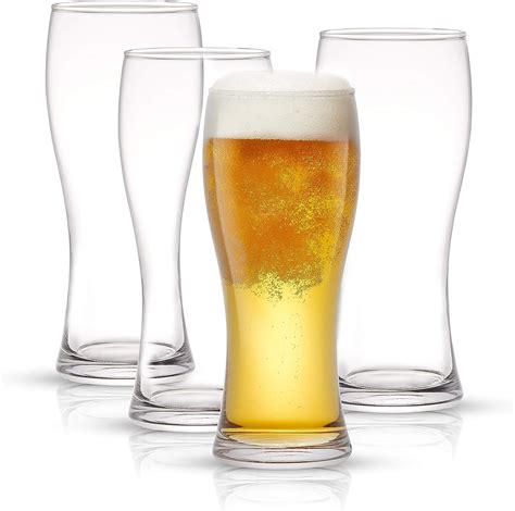 Joyjolt Callen 15 5oz Beer Glasses Set Of 4 Beer Pint Glass Craft Beer Glass Pilsner Glasses