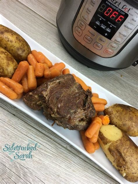 The roast was very tender and flavorful. Easy Instant Pot 3 Packet Roast | Sidetracked Sarah