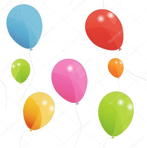Colored Balloons Seamless Pattern Vector Illustration Eps 10 Stock