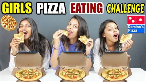 girls pizza eating challenge 3 x dominos pizza eating challenge food challenge india ep 101