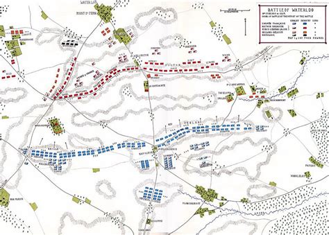 Mapa Sytuacyjna Wojsk W Bitwie Pod Waterloo Czerwca Roku Godzina