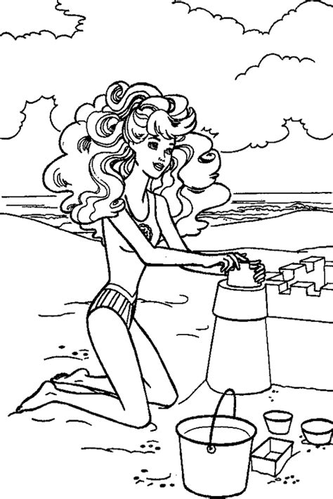 Barbie Beach Coloring Pages At GetDrawings Free Download