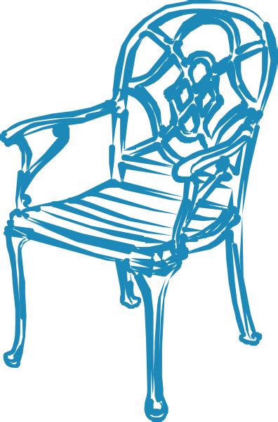 Chairs accompany us through our daily life and are usually anything but in the center of attention. Blue Chair Clip Art at Clker.com - vector clip art online ...