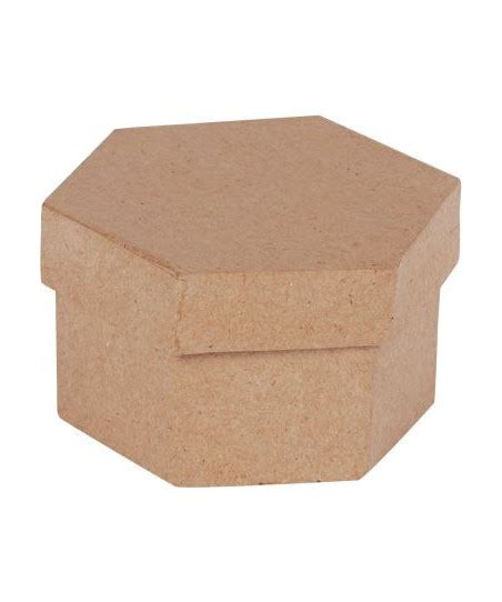 lot de 10 boîtes hexagonales en carton diamètre 8 cm