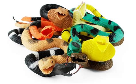 Boley Giant Realistic Rubber Snakes 8 Pack 18 Long