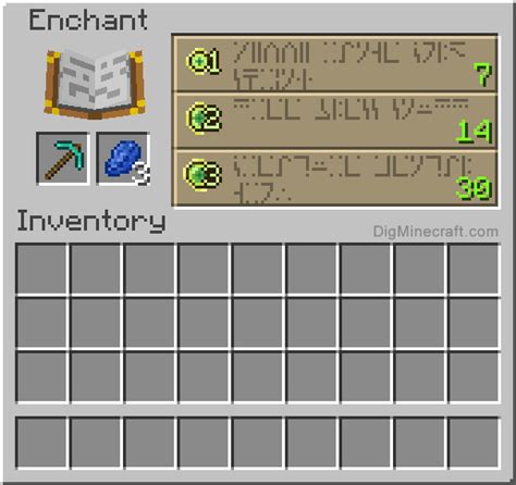 An enchanting table requires a pickaxe to be mined, in which case it drops itself. How to make an Enchanted Diamond Pickaxe in Minecraft