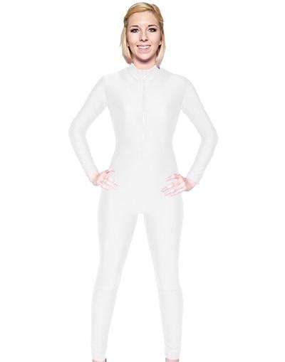 Adult Lycra Spandex Unitard Bodysuit Full Body Long Sleeve Turtleneck Zentai Front Zipper Ballet