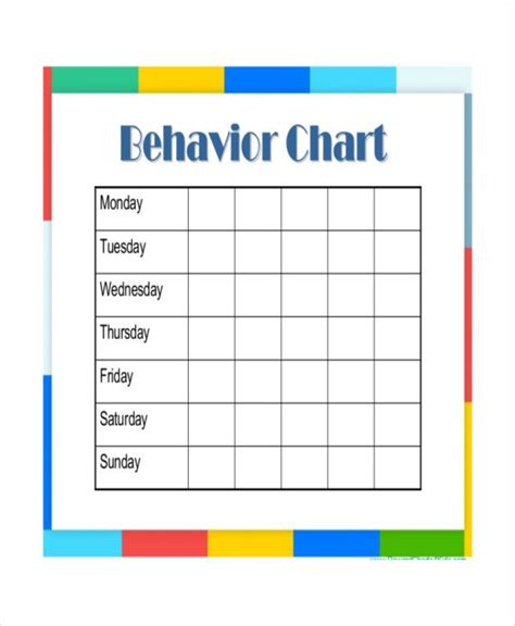 Free Positive Behavior Chart For Teens