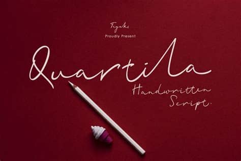Discover everything about hipster script font family. Quartila Script | Deeezy