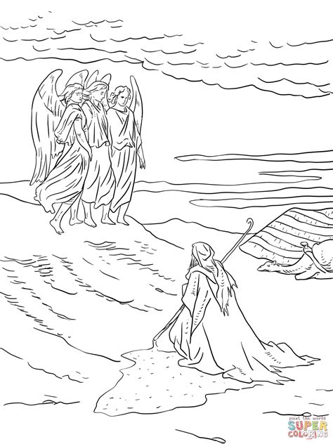 See more ideas about bible crafts, abraham bible crafts, bible activities. Abraham And Three Visitors Coloring Page Sketch Coloring Page