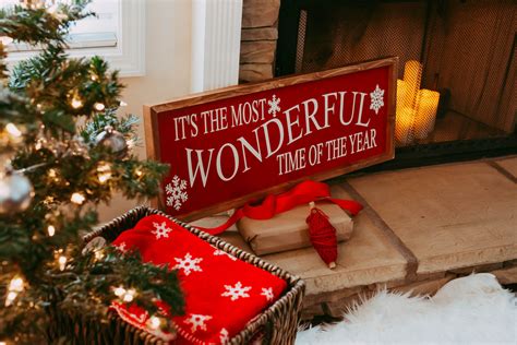 Its The Most Wonderful Time Of The Year Sign Christmas Sign Etsy