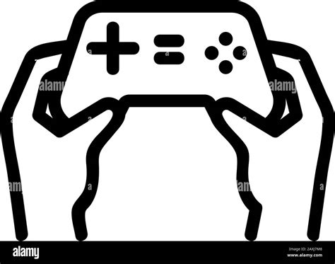 Control Game Icon Vector Isolated Contour Symbol Illustration Stock