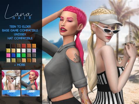 The Sims Resource Lana Hair Retextured By C4ndypr1ncess