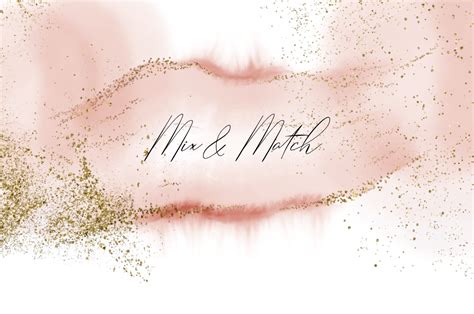 Blush Pink And Gold Glitter Png Watercolor Backgrounds