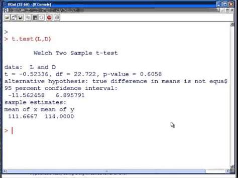 Okay, we are not interested in the details of the data. Statistics with R - Two sample t-test with R (t.test ...