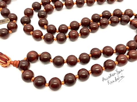 54 1 Rosewood Mala Beads Necklace Genuine 12 Mm Rosewood Mala Rosary