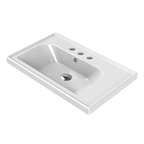 Nameeks Frame Wall Mounted Bathroom Sink In White Cerastyle 031100 U