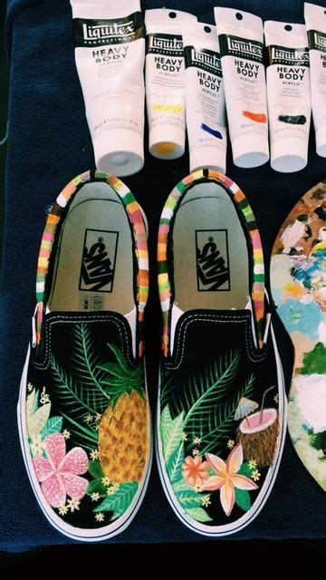 Vsco Tropical Smoothie Vans Painted By Me 🌺🍉🍌🥥🍍🥝 Jettys Vans