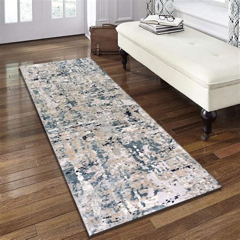 Lr Home Imagine Abstract Harbour Mist And Blue 2x8 Runner Rug Walmart