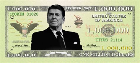 Ronald Reagan Million Dollar Bill Gospel Tracts Customizedbulk