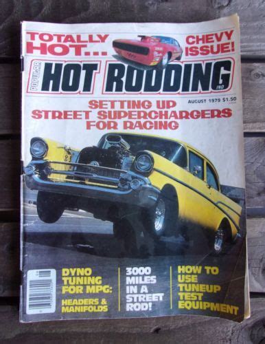 Popular Hot Rodding Magazine August 1979 Chevy Issue Street Rod Racing