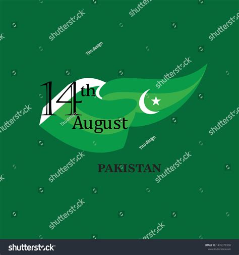 Pakistan Independence Day 14th August Vector Royalty Free Stock