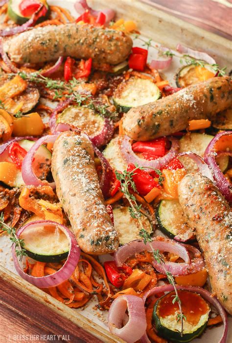 If you haven't thought about making sausage before, you should try it. Sheet Pan Balsamic Parmesan Chicken Sausage - Easy ...