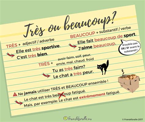 TRÈS ou BEAUCOUP ? | French language lessons, Basic french words ...