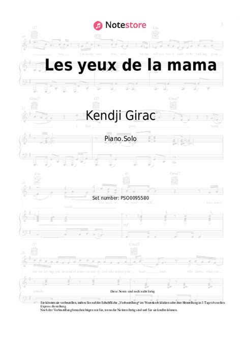 Kendji Girac Les Yeux De La Mama Noten Für Piano Downloaden Für Anfänger Klaviersolo Sku