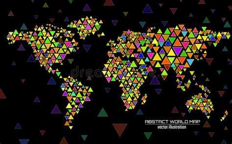 Abstract World Map Triangles Stock Illustrations 1908 Abstract World