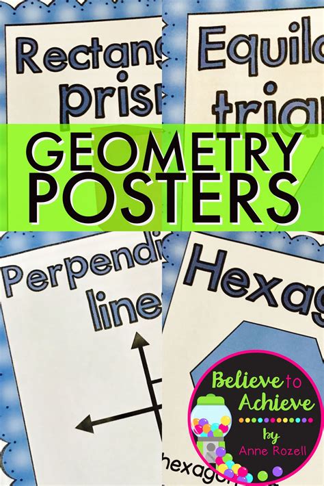 Geometry Poster 45 In All Great For Display In Your Classroom Math