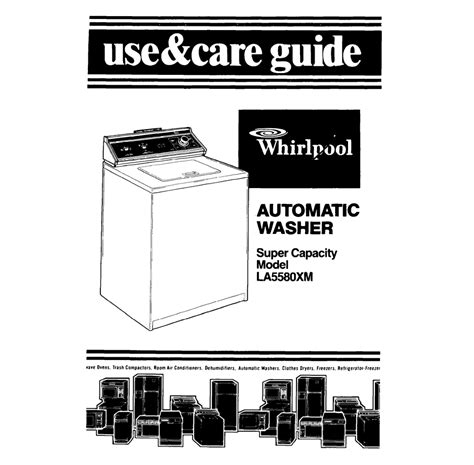 Whirlpool La5580xm Washerdryer User Manual Manualzz
