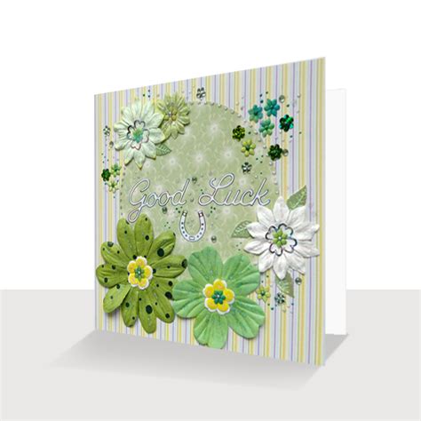 Luxury Good Luck Card Pretty Embellished Handcrafted Card Paradis
