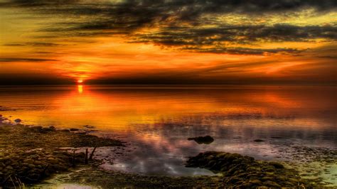 Magnificent Sunset Hdr Hd Wallpaper Get It Now