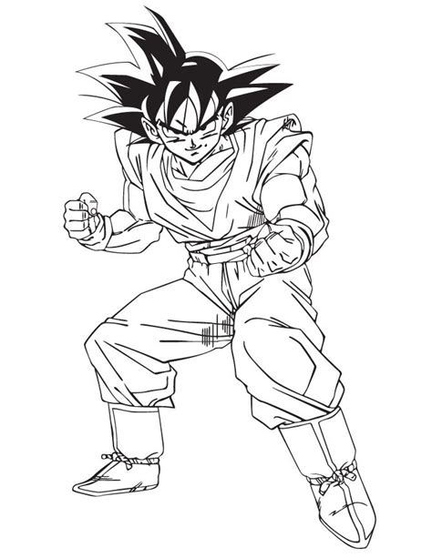 Color dragon ball z manga famous hero of the 90s ! Goku coloring pages for kids - Enjoy Coloring | Dragon ...