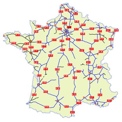 France Autoroute Map